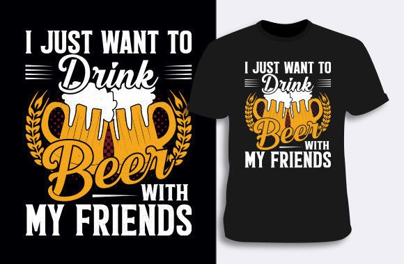 Beer T-shirt Design 10: Bold Graphics for Casual T-Shirt Designs
