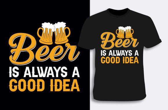 Beer T-shirt Design 9: Bold Graphics for Craft & T-Shirt Designs