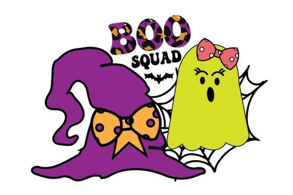 Boo Squad Halloween Sublimation Design: Graphics for T-Shirt Designs