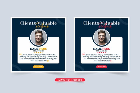 Business Client Review Testimonial Graphics