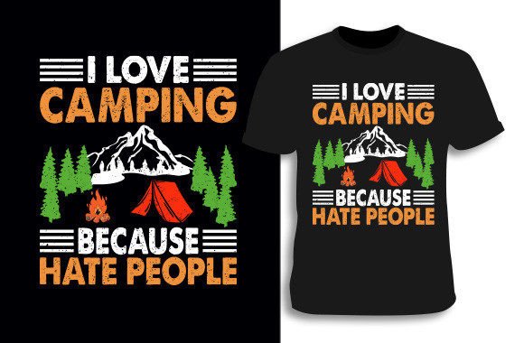 Camping T-shirt 11: Graphics for Authentic T-Shirt Designs