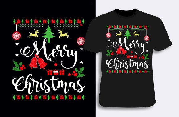 Christmas T-shirt Design 14: Festive Graphics for Real Local Business Branding