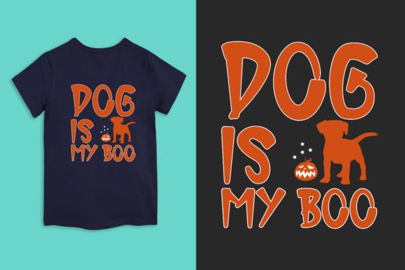 Dog is My Boo Halloween T-Shirt Designs & Graphics