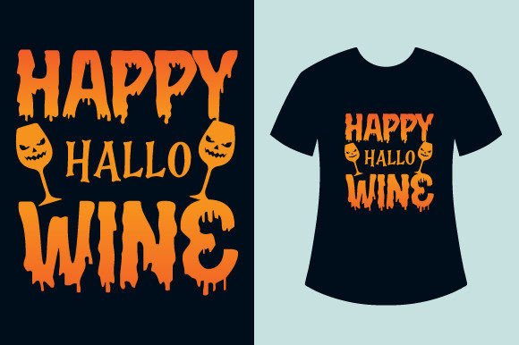 Happy Hallo Wine Graphics: Halloween T-Shirt Designs Done Right
