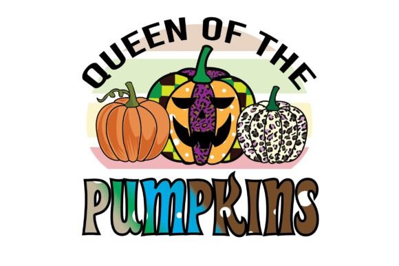 Queen of the Pumpkins Graphics for T-Shirt Designs