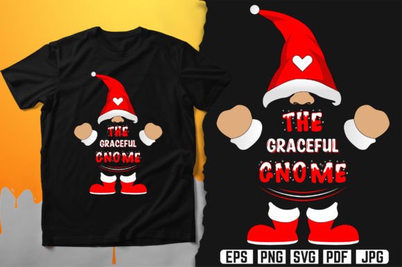 The Graceful Gnome T-Shirt Design Vector