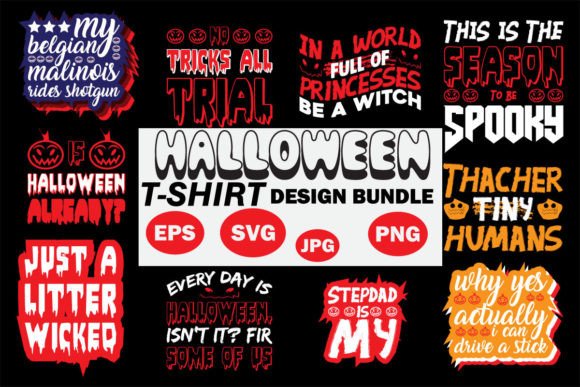 Trendy Halloween T-Shirt Bundle: Graphics for Bold T-Shirt Designs