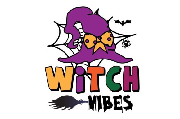 Witch Vibes Halloween Sublimation Design